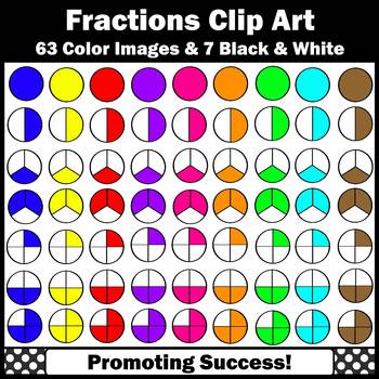 Preview of Comparing Fractions Clipart Math Clip Art Commercial Use Half Third Fourth