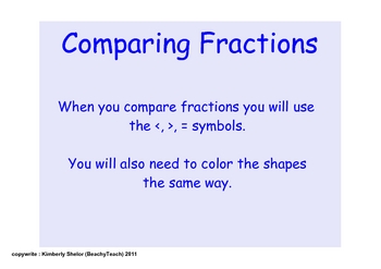 Preview of Comparing Fractions (Color In)