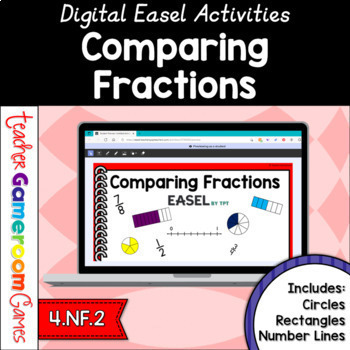 Preview of Comparing Fractions Easel Activity