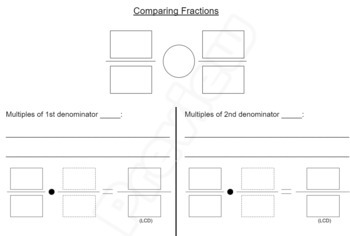 Preview of Comparing Fractions - Graphic Organizer