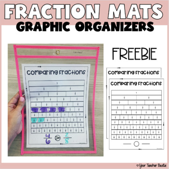 Preview of Comparing Fractions Graphic Organizer | Fraction Mats