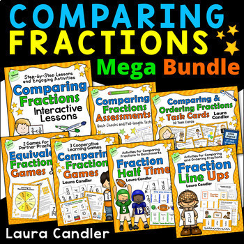 Preview of Comparing Fractions Mega Bundle: Games, Lessons, Task Cards, and Assessments