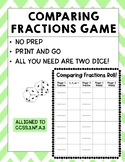 Comparing Fractions Hands on Centers Game