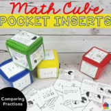 Comparing Fractions Math Cube: Pocket Inserts Math Center