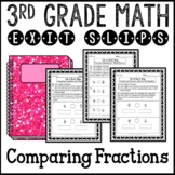 Comparing Fractions Math Exit Slips 3rd Grade Common Core