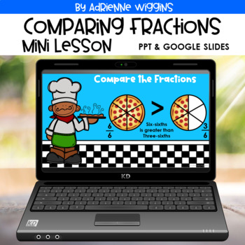 Preview of Comparing Fractions Mini Lesson - PPT & Google - Distance Learning