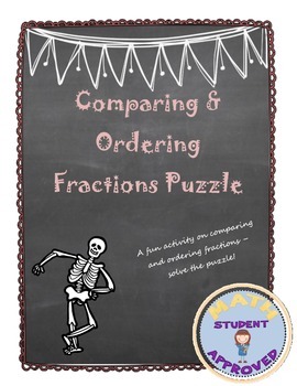 Preview of Comparing Fractions; Ordering fractions least to greatest Fun Riddle
