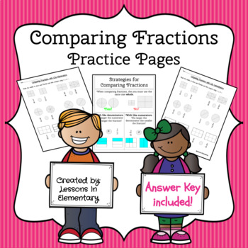 Preview of Comparing Fractions Practice Pages