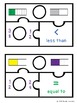 Greater Than Less Than Comparing Fractions Game Puzzles 3.NF.3 and 4.NF.2