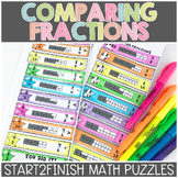 Comparing Fractions | Start2Finish Math Puzzles | Printabl