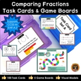 Comparing Fractions Task Cards 3rd Grade