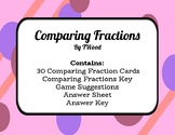 Comparing Fractions - 30 Task Cards - Color and Black/White