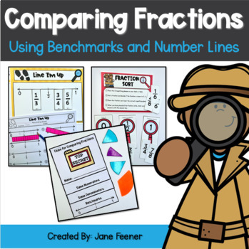 Preview of Comparing Fractions Using Number Lines and Benchmarks