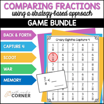Preview of Comparing Fractions Games with Like and Unlike Denominators for Math Centers