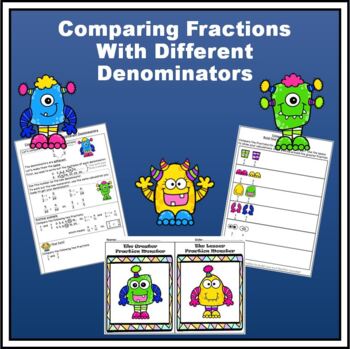 Preview of Comparing Fractions With Different Denominators.