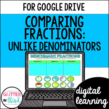 Preview of Comparing Fractions With Unlike Denominators Activities for Google Classroom