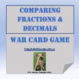 Comparing Fractions and Decimals War Card Game