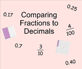 Comparing Fractions to Decimals SMARTnotebook