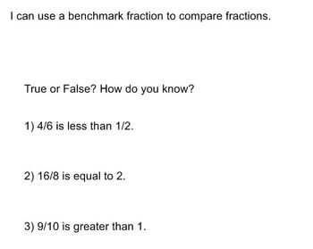 Preview of 4. NF.A.2 Comparing Fractions to a Benchmark Fraction