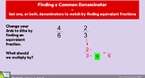 Comparing Fractions using Common Denominators Lesson