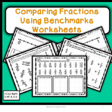 Comparing Fractions with Benchmarks Worksheets  CCSS Math 3.NF.A.3.D