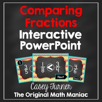 Preview of Comparing Fractions with Like & Unlike Denominators Interactive PowerPoint