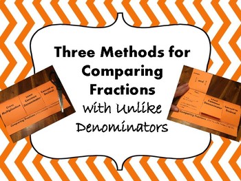 Preview of Comparing Fractions with Unlike Denominators Foldable