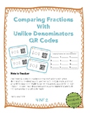 Comparing Fractions with Unlike Denominators QR Codes 4.NF.2