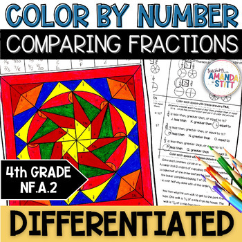 Preview of Comparing Fractions with Unlike Denominators Worksheets - 4th Grade Fractions