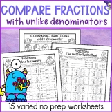 Comparing Fractions with Unlike Denominators, fraction cir