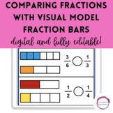 Comparing Fractions with Visual Model Fraction Bars - Digi