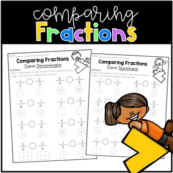 Preview of Comparing Fractions with the Same Numerator and Denominator