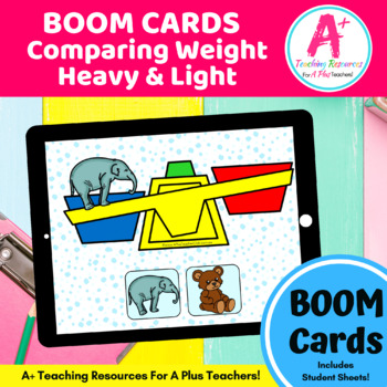 Preview of Comparing Heavy & Light BOOM Cards Distance Learning