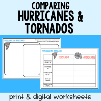 Preview of Comparing Hurricanes and Tornados