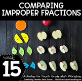 Comparing Improper Fractions - 4th Grade Math Workshop Activities