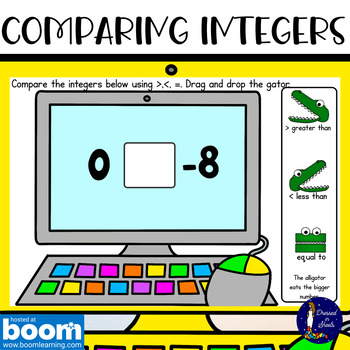 Preview of Comparing Integers BOOM Cards