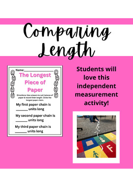 Preview of Comparing Length Measurement Activity