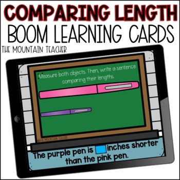 Preview of Comparing Length Measurement Activity | BOOM Cards