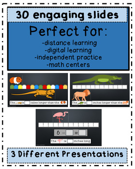 Preview of Comparing Length and Measurement Google Slides for Distance Learning 