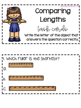 Preview of Comparing Lengths Task Cards