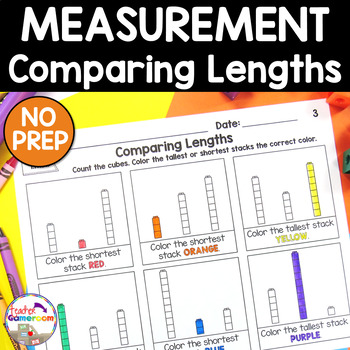 comparing lengths worksheet teaching resources tpt