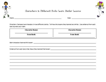 Preview of Comparing Lessons Learned Across Two Texts