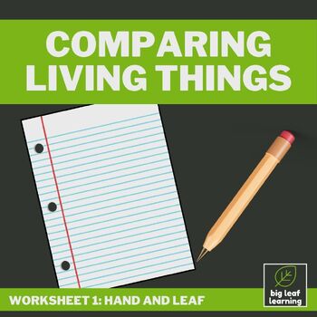 Preview of Comparing Living Things - Worksheet 1: Hand and Leaf