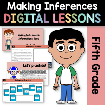 Preview of Comparing Making Inferences Reading 5th Grade Google Slides | Reading Review