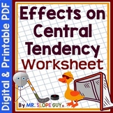 Comparing Measures of Central Tendency Worksheet