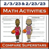 Comparing Michael Jordan and LeBron James Math Activities 