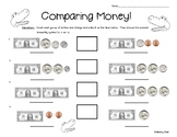 Comparing Money Practice Worksheet - Comparing Dollars and Coins