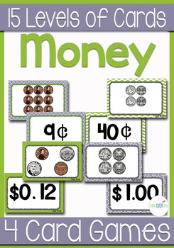 Preview of Comparing Money Values Card Games & Centers War, Memory, Slap-It! and more