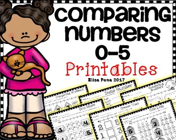 Preview of Comparing Numbers 0-5 Printables (Go Math Ch. 2)