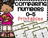 Comparing Numbers 0-5 Printables (Go Math Ch. 2)
